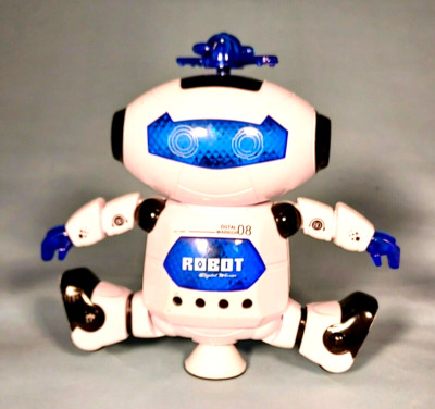 Digital Warrior Robot Spins & Turns with Laser Lights & Music 9''  Excellent