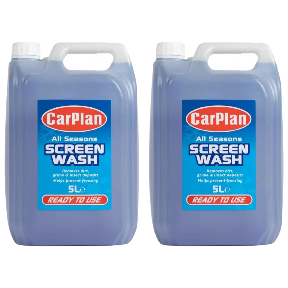 CarPlan All Seasons Ready Mixed Screenwash 5L x2 Windshield Washer Fluid 10L