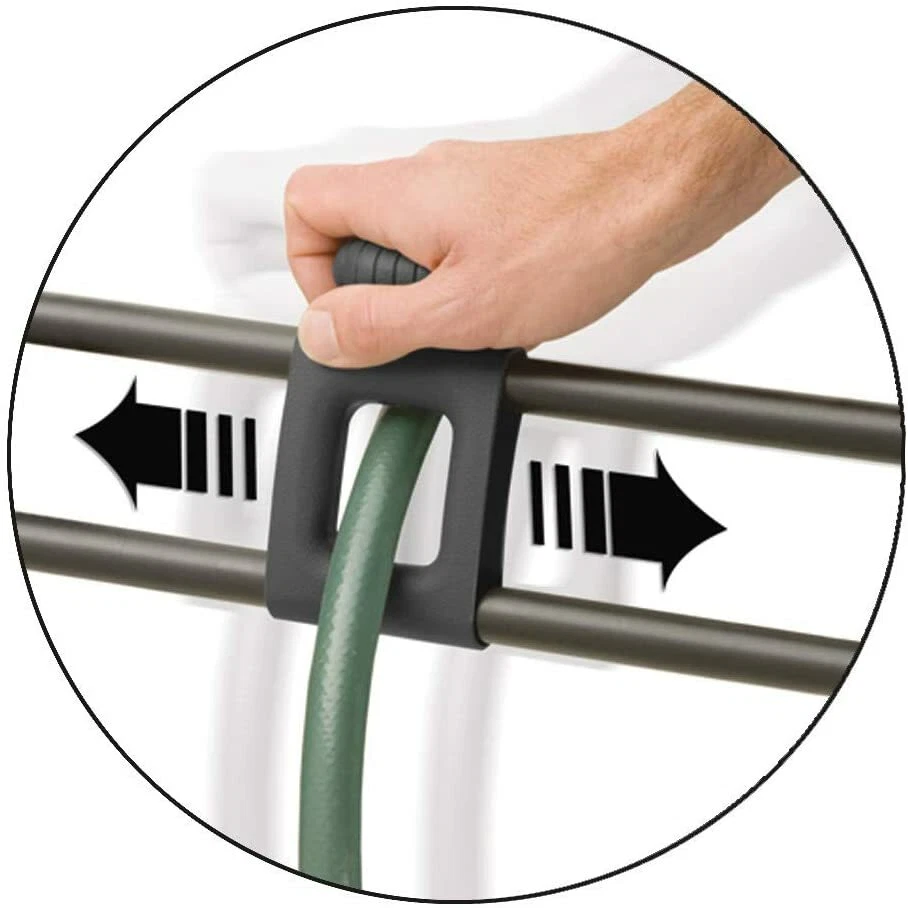 Manguera de resina estilo mimbre Suncast escondida con guía de manguera, Java, 175 pies Foto 2 de 4