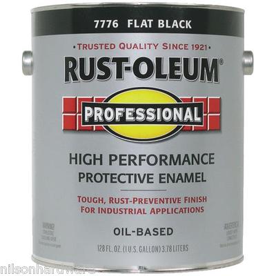1 Gal Black Rust-Oleum Protective Rust Control Flat Enamel Paint 7776-402