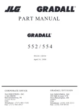 JLG 552 554 Gradall Parts Catalog Manual PDF USB