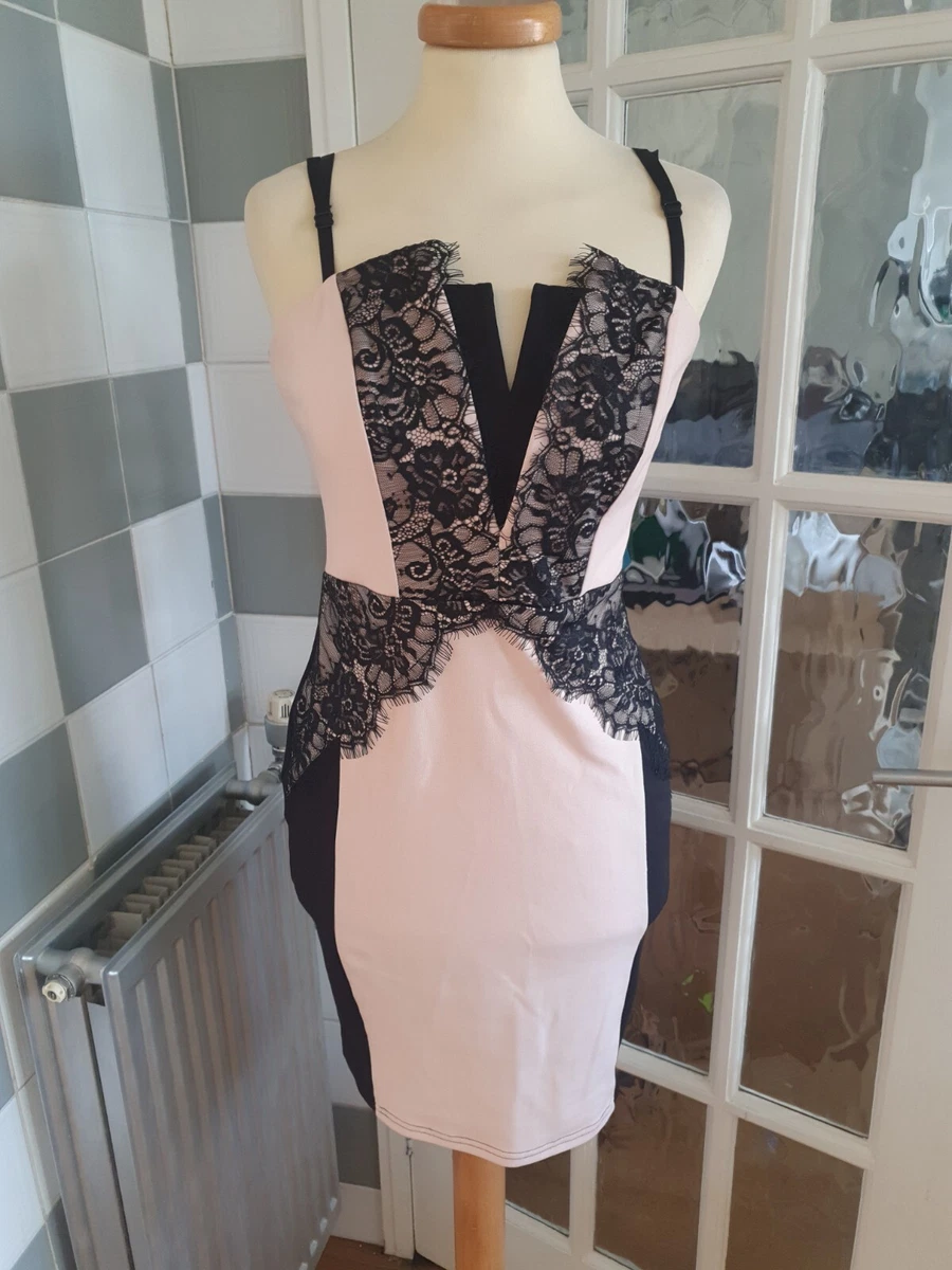 Lipsy lace trim bandage dress cheap