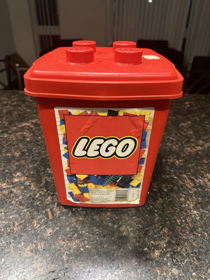 Vintage 1987 LEGO Basic Block Red Bucket Set 1613 - Image 3 of 4