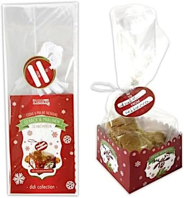   Geschenkverpackungs-Set für Gebäck & Pralinen   6er Set | Schachteln, Klarsich