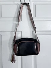 Cluci Cross Body Women’s Handbag Purse Black N Brown