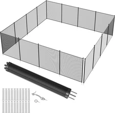 4×48ft Removable Pool Safety Fence – Aluminum Frame with Durable Teslin Mesh