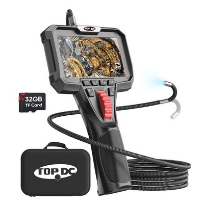 Two-Way Articulating Borescope Camera with Light, Industrial Endoscope with 0...