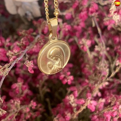Collar Virgen Niña. Cadena de bolitas de acero inoxidable. Regalo perfecto para - Imagen 5 de 7