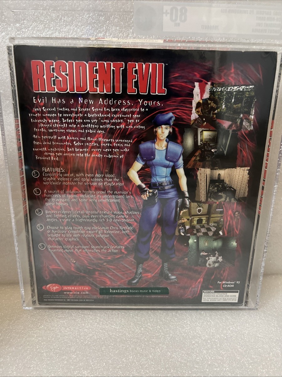 VGA 80+ NM - Resident Evil 1 Uncut BIG BOX PC Game Capcom New