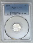 1941 Mercury Dime PCGS AU55 Frosty Luster Just Graded New Holder #W164C