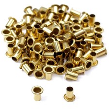 HolsterSmith 100 Pack Brass Eyelets 1/4 inch Diameter 8-12 Length Rivets for DI