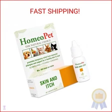HomeoPet Skin and Itch, Safe and Natural Itch Relief for Dogs and Cats, Coat and