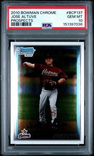 2010 Bowman Chrome Jose Altuve Bowman First PSA 10 RC