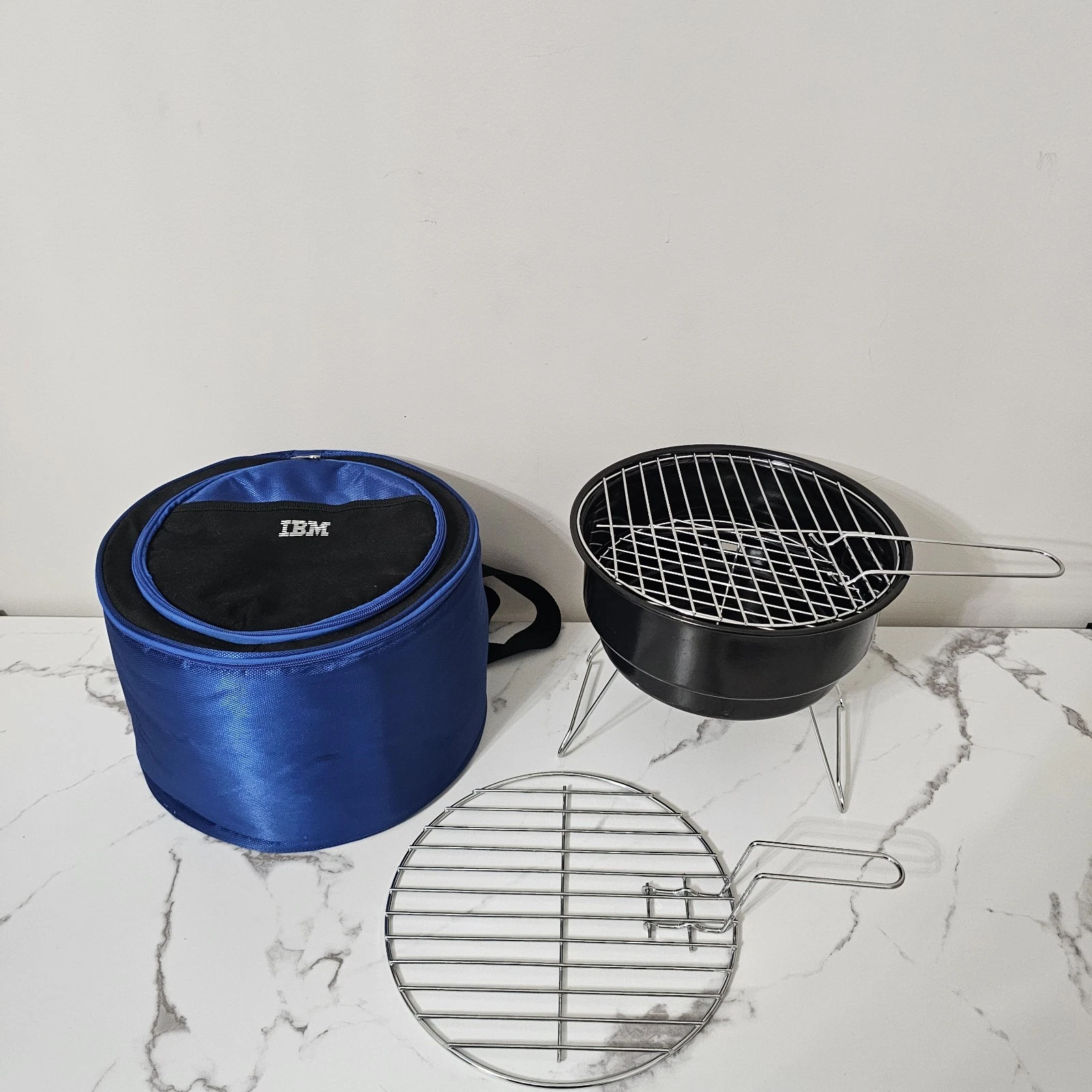 IBM Logo 2 in 1 BBQ Grill & Cooler Combo Perfect Outdoor Companion