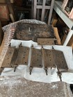 6 Antique large  Ornate Cast Iron Victorian Steeple Hinge old — photo 3