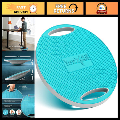 Wobble Balance Board with Handles - Plastic Stability Trainer for Core & Home Gy