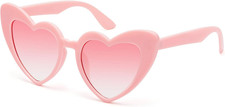 Heart Sunglasses for Women Trendy Cat Eye Love Shaped Sunglasses Vintage Lovely