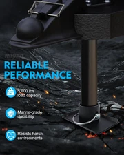 Trailer Jack Foot Plate with Pin, 5000lbs Capacity for Boat and RV Trailers