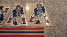 New England Patriots THROWBACK FULL SIZE FOOTBALL HELMET DECALS WITH STRIPE
