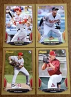 2012 Bowman Gold Base & Rookie Card Lot-Mike Trout Machado, Rodriguez, & Miller