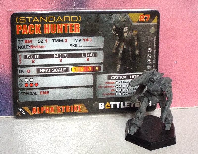 BATTLETECH PACK HUNTER MECH (CATALYST, PLASTIC, UNPAINTED)