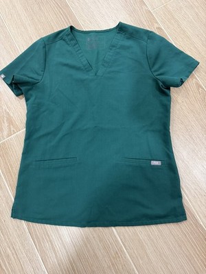 FIGS Casma Three-Pocket Scrub Top Size Small Hunter Green  FW1100