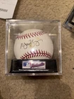 Michael Young Autographed Baseball #james