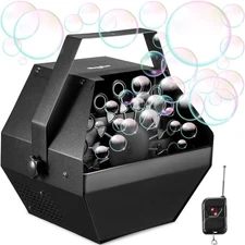 Theefun Bubble Machine: Remote Control 750ML Metal Blower Machine... 