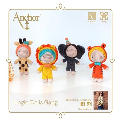 Anker Häkelset: Creativa: Jungle Dolls Gang