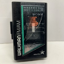SONY Walkman WM-F12 Cassette Player AM/FM Radio New Belt  Works  Cleaned 
