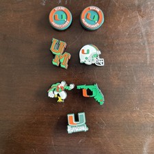 7 Piece Miami Hurricane Croc Charms / Shoe Charms / Jibbitz