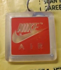 NIKE AIR HANG TAG RETRO 90s ORANGE/Red KEYCHAIN Jordan Vintage KeyRing 2.5x2.5