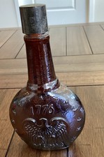 Vintage Avon 1776 Eagle Amber Glass After Sha...
