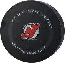 New Jersey Devils Game-Used Puck vs. Buffalo Sabres on April 21, 2022