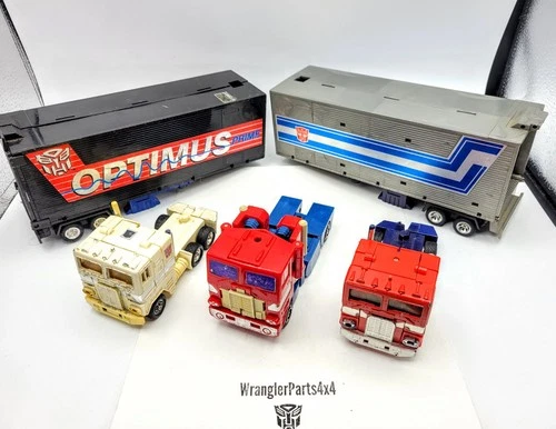 Vintage G1 G2 Transformers Optimus Prime Trailer Ultra Magnus Figure Lot AS IS