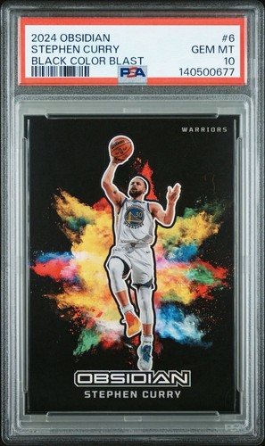 Stephen Curry #6 2024 Panini Obsidian Black Color Blast card