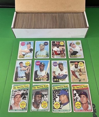 1969 Topps Baseball Near Complete Set (537/664)   HOF, Stars, Rookies, Ldrs