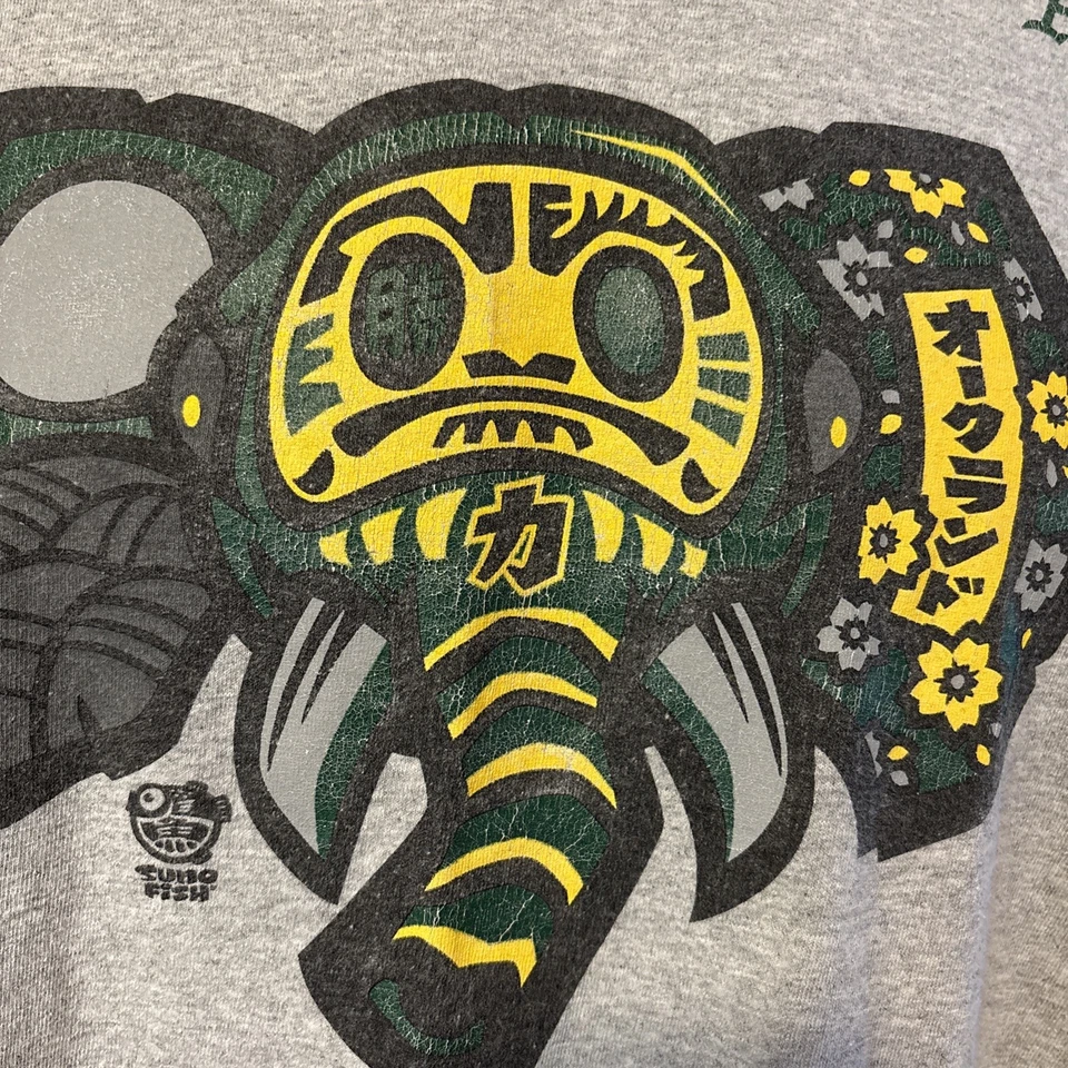 Camisa Oakland A’s Athletics Japanese Heritage Night Elephant Gris Talla XL Foto 3 de 4