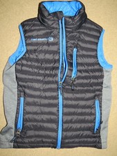 EXCELLENT Free Country black gray royal blue down vest - youth boys M 10-12