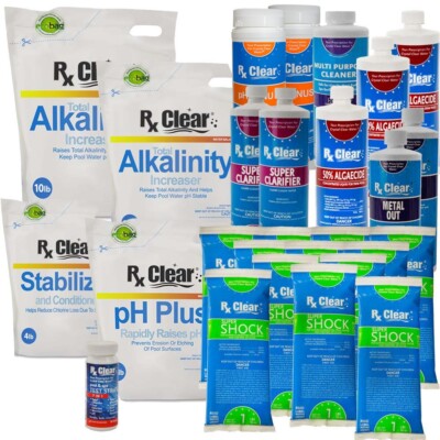 Deluxe Kit C Spring Swimming Pool Start-Up Chemical Kit Up To 30,000 Gallons