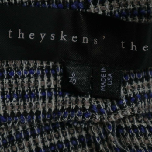 Theyskens' Theory Blazer Jacket 6 40 Tweed Fringe Gray Blue Black Jossak Fixa - Picture 5 of 12