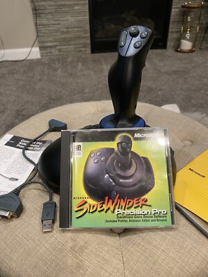 Vintage Microsoft Sidewinder Precision Pro Joystick with Box &cd