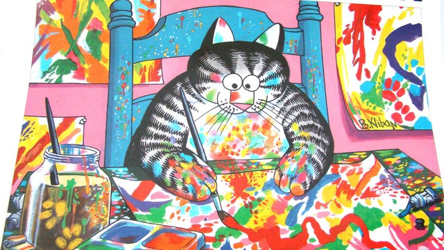 2006 Kliban Cat Calendar 12 Months of Colored Feline Pictures 13 x 12