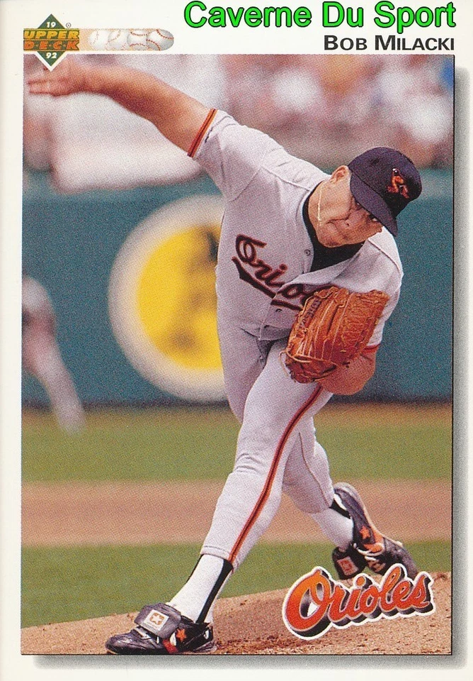 480 BOB MILACKI BALTIMORE ORIOLES BASEBALL CARD UPPER DECK 1992 - Photo 1/1
