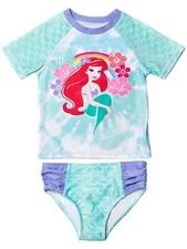 Disney   Toddler Girls' Little Mermaid Ariel Rash Guard Swimsuit Set   2T-4T