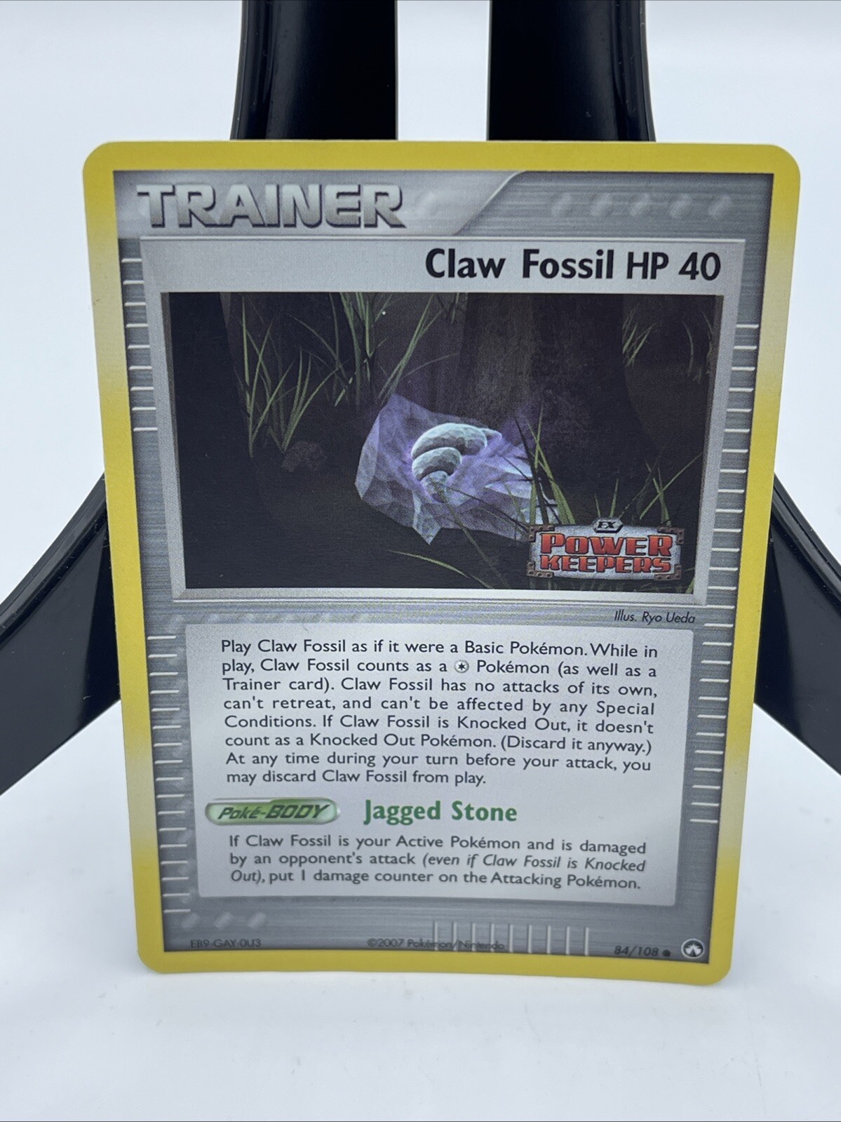 Claw Fossil HP 40 84/108 Reverse Holo EX Power Keepers Stamp Lp