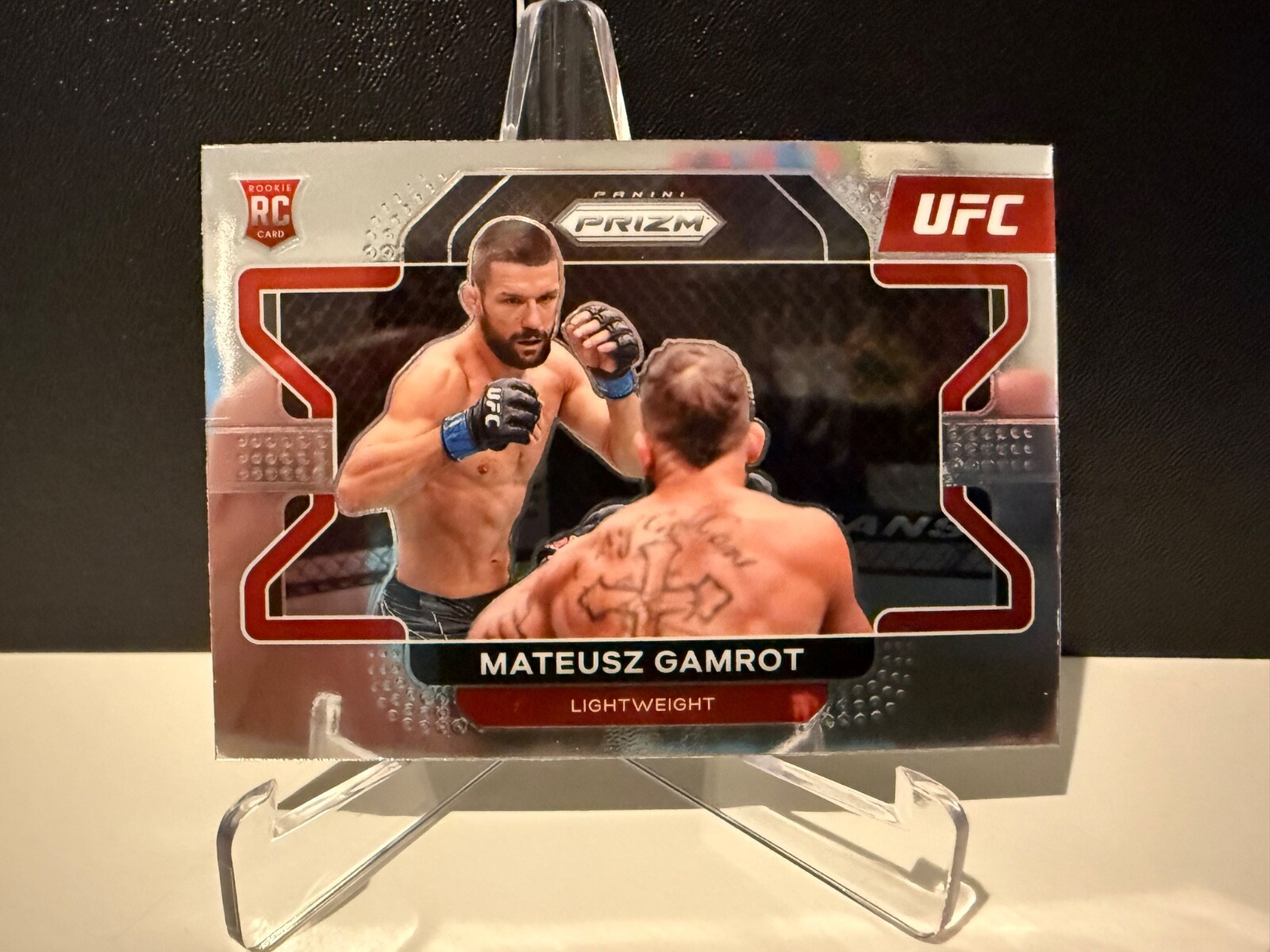 2022 UFC Panini Prizm Mateusz Gamrot #66 Rookie Base Card