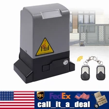 750W 3968lbs Sliding Electric Gate Opener Automatic Motor Garage Remote Control