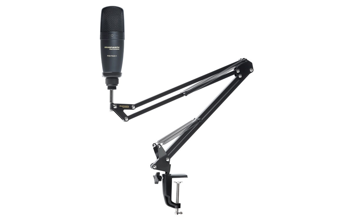 Marantz Professional Pod Pack 1 USB Microphone with Broadcast Stand & Cable