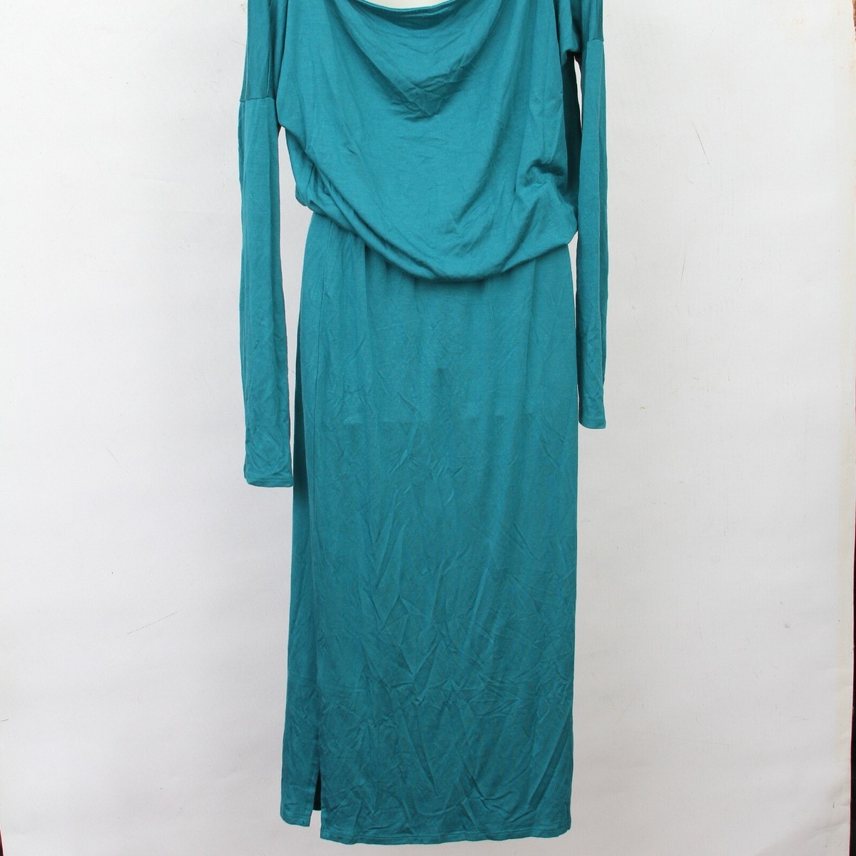 Rachel Pally Teal Green Modal Stretchy Longsleeve Maxi Dress Womens Size XS
